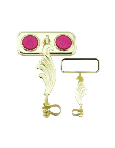 Rectangle Wing Mirror Gold Right Purple...